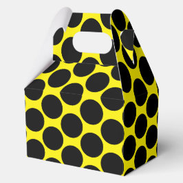 Bright Yellow with Black Dot Style Gable Geschenkschachtel