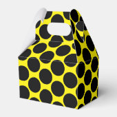 Bright Yellow with Black Dot Style Gable Geschenkschachtel (Rückseite)