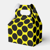 Bright Yellow with Black Dot Style Gable Geschenkschachtel (Vorderseite)