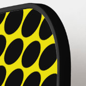 Bright Yellow with Black Dot Style Pickleball Schläger (Linke Seite)