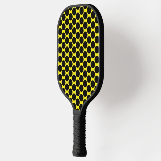 Bright Yellow with Black Dot Style Pickleball Schläger (Links)