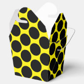 Bright Yellow with Black Dot Style Take Out Geschenkschachtel (Geöffnet)