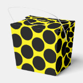 Bright Yellow with Black Dot Style Take Out Geschenkschachtel (Rückseite)