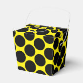 Bright Yellow with Black Dot Style Take Out Geschenkschachtel (Vorderseite)