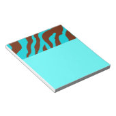 Bright Zebra Print Notepad Notizblock (angewinkelt)