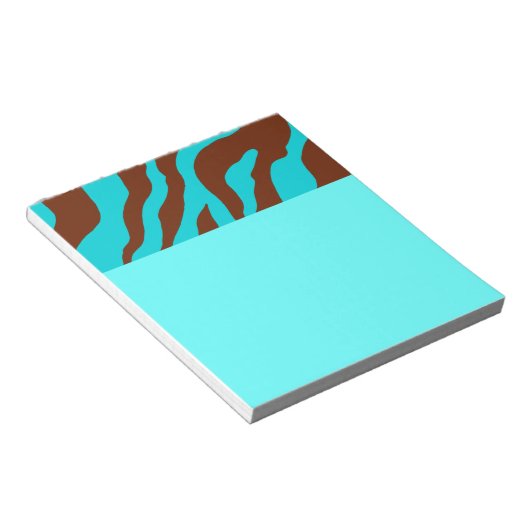 Bright Zebra Print Notepad Notizblock (angewinkelt)