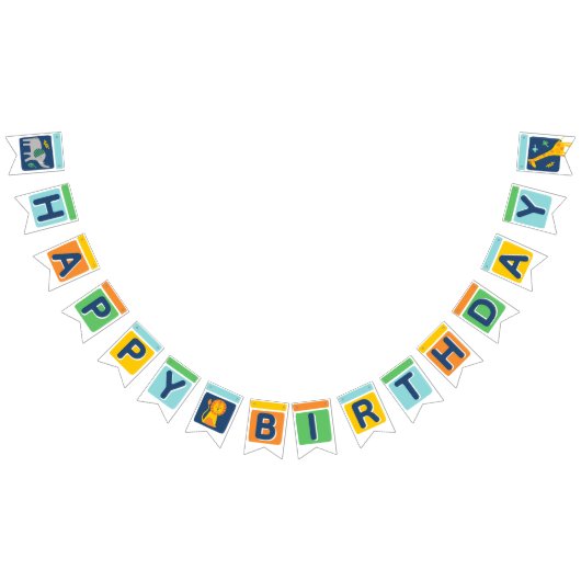 Bright Zoo Jungle Animals Birthday BUNTING FLAGS Wimpelkette (Alle)