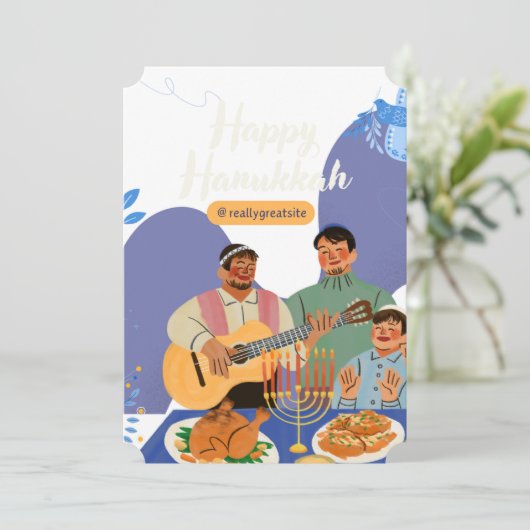 Brighten Hanukkah Einladung (Stehend Vorderseite)