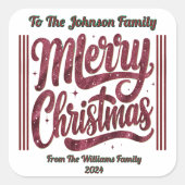 Brighten Weihnachten mit einem lustigen Sticker! Quadratischer Aufkleber (Vorderseite)