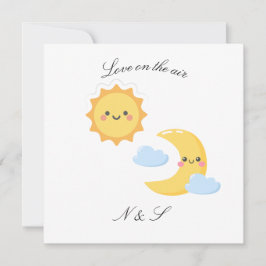 Brighter Together - Sonne & Mond Aufkleber Einladung