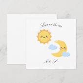 Brighter Together - Sun & Moon sticker Einladung (Vorne/Hinten)