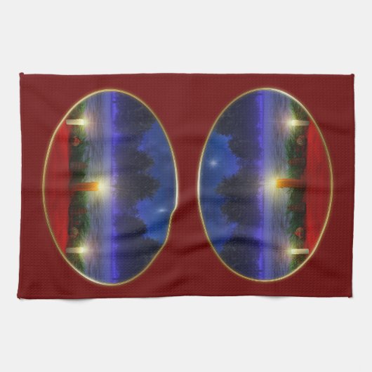 Brighter Visionen Weihnachtsküche Handtuch (Horizontal)