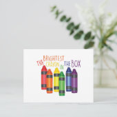 Brightest Crayon Postkarte (Stehend Vorderseite)