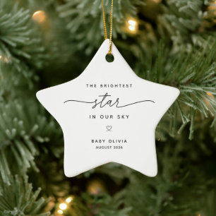 Brightest Star Baby Gedenk-Schmuck Keramik Ornament