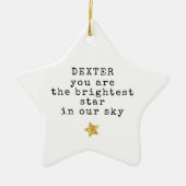 Brightest Star Pet Memorial Keramik Ornament (Vorne)