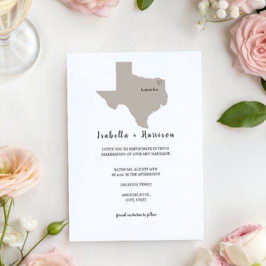 BRIGHTEST TEXAS Wedding Invitation Einladung