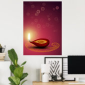 Brightful Diwali - Poster Print (Heimbüro)