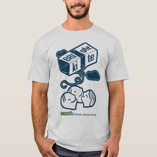 Brightkite.com-Leute, Plätze, Freunde T-Shirt (Vorderseite)