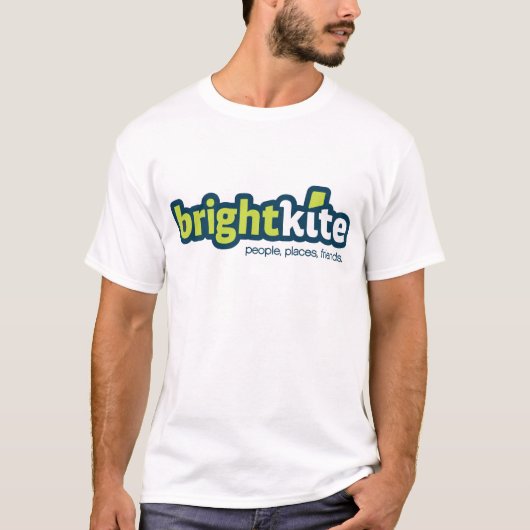 Brightkite.com-Logo-Shirt - mit tagline T-Shirt (Vorderseite)
