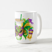BRIGHTLICH FARBIGE MARDI GRAS GETRÄNKE KAFFEETASSE (VorderseiteRechts)
