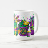BRIGHTLICH FARBIGE MARDI GRAS GETRÄNKE KAFFEETASSE (VorderseiteRechts)