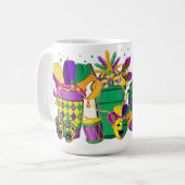 BRIGHTLICH FARBIGE MARDI GRAS GETRÄNKE KAFFEETASSE (Vorderseite Links)