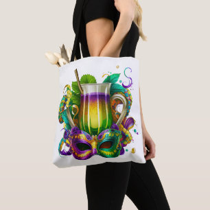BRIGHTLICH FARBIGE MARDI GRAS GETRÄNKE TASCHE