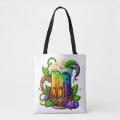BRIGHTLICH FARBIGE MARDI GRAS GETRÄNKE TASCHE (Vorderseite)