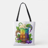 BRIGHTLICH FARBIGE MARDI GRAS GETRÄNKE TASCHE (Rückseite)