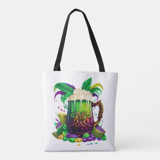 BRIGHTLICH FARBIGE MARDI GRAS GETRÄNKE TASCHE (Rückseite)