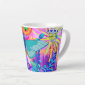 Brightly Colored Butterfly Milchtasse (Rechte Ecke)
