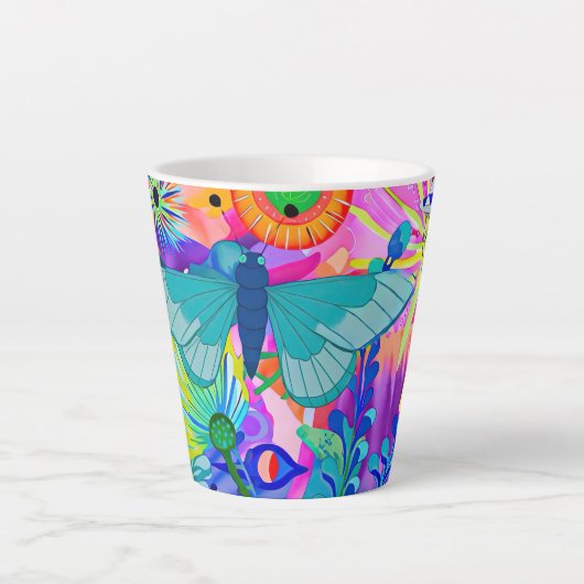 Brightly Colored Butterfly Milchtasse (Vorderseite)
