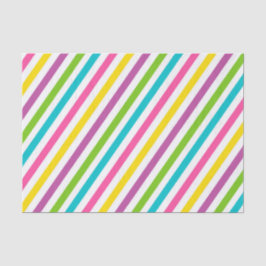 BRIGHTLY COLORED EASTER DIAGONAL STRIPES SEIDENPAPIER