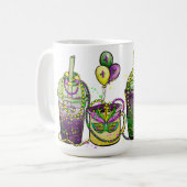 BRIGHTLY COLORED MARDI GRAS BEVERAGES KAFFEETASSE (Vorderseite Links)