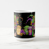 BRIGHTLY COLORED MARDI GRAS MASKS & BEVERAGES KAFFEETASSE (Mittel)