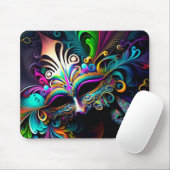BRIGHTLY COLORED MARDI GRAS MASKS MOUSEPAD (Mit Mouse)