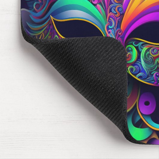 BRIGHTLY COLORED MARDI GRAS MASKS MOUSEPAD (Ecke)