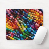 BRIGHTLY COLORED PLASTIC BEADS MOUSEPAD (Mit Mouse)