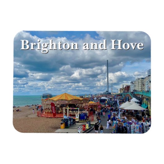 Brighton and Hove Seafront Foto Magnet (Horizontal)
