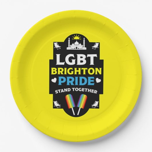 Brighton and Hove stolz Pappteller (Vorderseite)