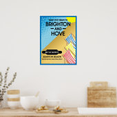 Brighton and Hove Travel Beach Art Poster (Küche)