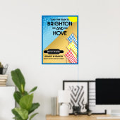 Brighton and Hove Travel Beach Art Poster (Heimbüro)