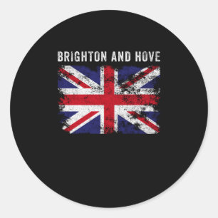 Brighton and Hove UK Flag British Souvenir Cool Runder Aufkleber