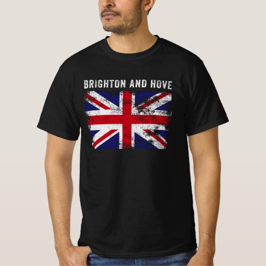 Brighton and Hove UK Flag British Souvenir Cool T-Shirt (Vorderseite)