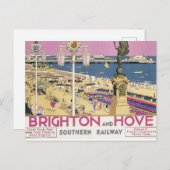 Brighton and Hove Vintag train Werbung Plakat Postkarte (Vorne/Hinten)
