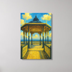 Brighton Bandstand Glow - Seaside Pavilion Leinwanddruck