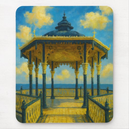 Brighton Bandstand Glow - Seaside Pavilion Mousepad (Vorne)