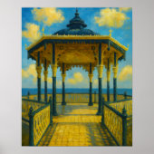 Brighton Bandstand Glow - Seaside Pavilion Poster (Vorne)