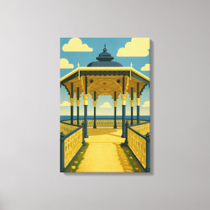 Brighton Bandstand - Kunst der Küstenarchitektur Leinwanddruck
