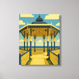 Brighton Bandstand - Kunst der Küstenarchitektur Leinwanddruck